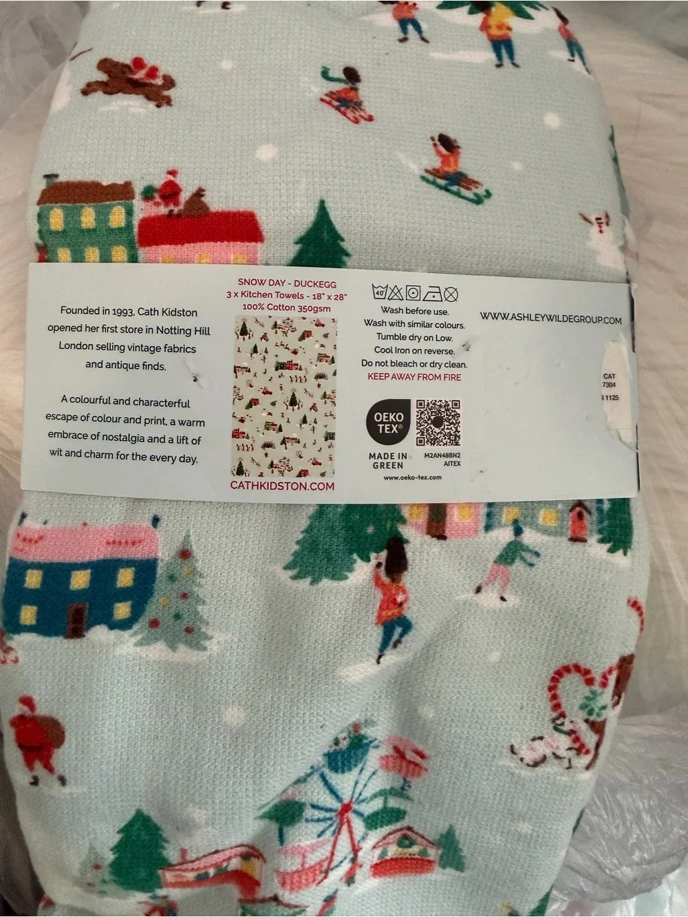 Cath Kidston London 3 PC Kitchen Christmas Winter SNOWY DAY DUCKEGG ~ Nostalgic